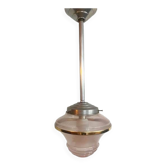 Pink glass pendant light