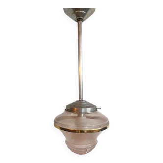 Suspension verre rose