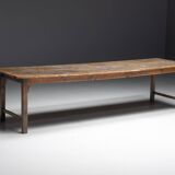 Rustic Primitive Farmhouse Dining Table, France, 19th Century