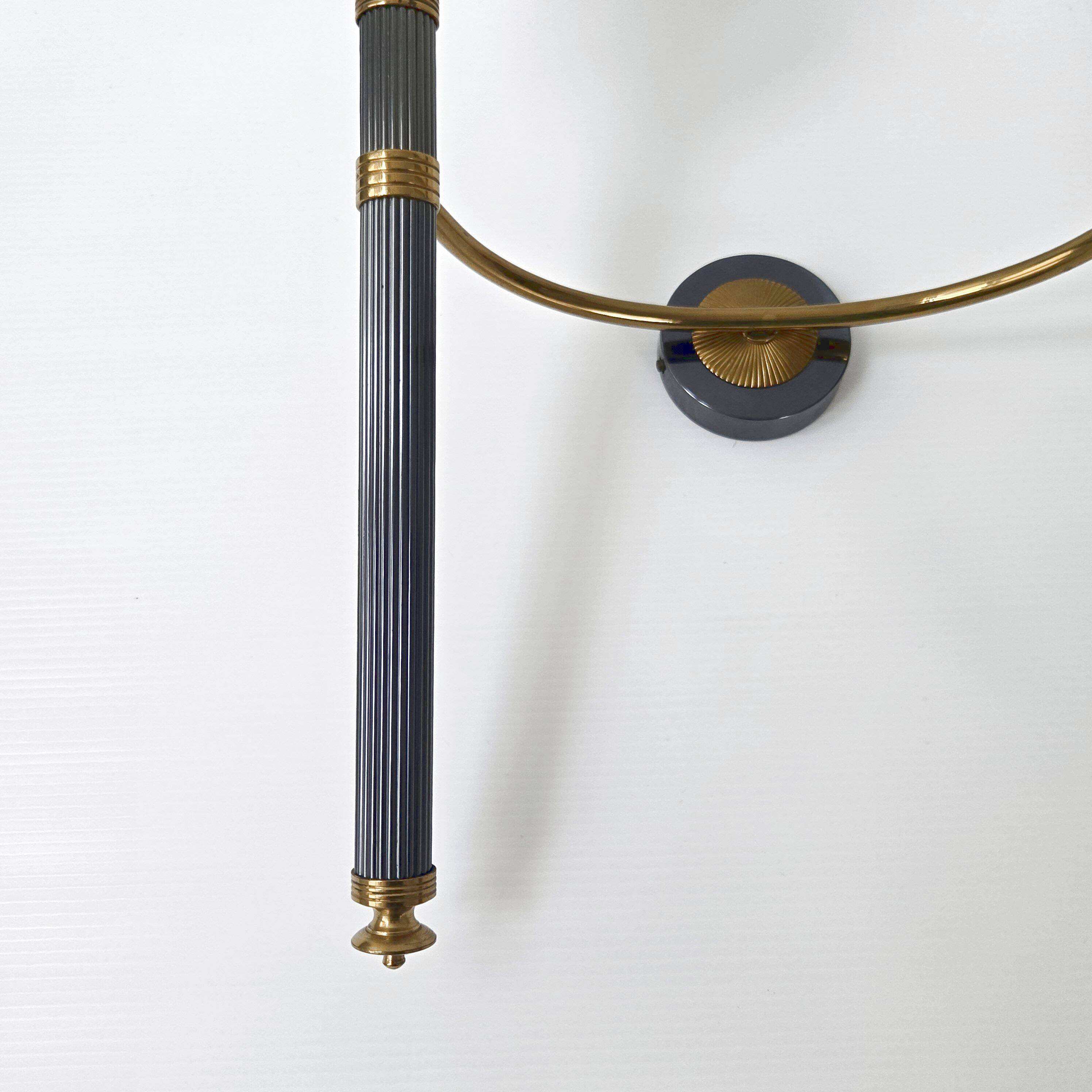 Pair of vintage 1950s torch wall lights