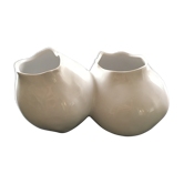 Double organic shaped vase