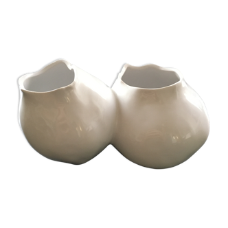 Vase double forme organique