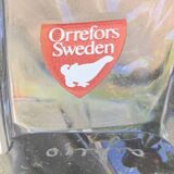 Crystal bowl in the shape of flowers, vintage Orrefors Sweden design