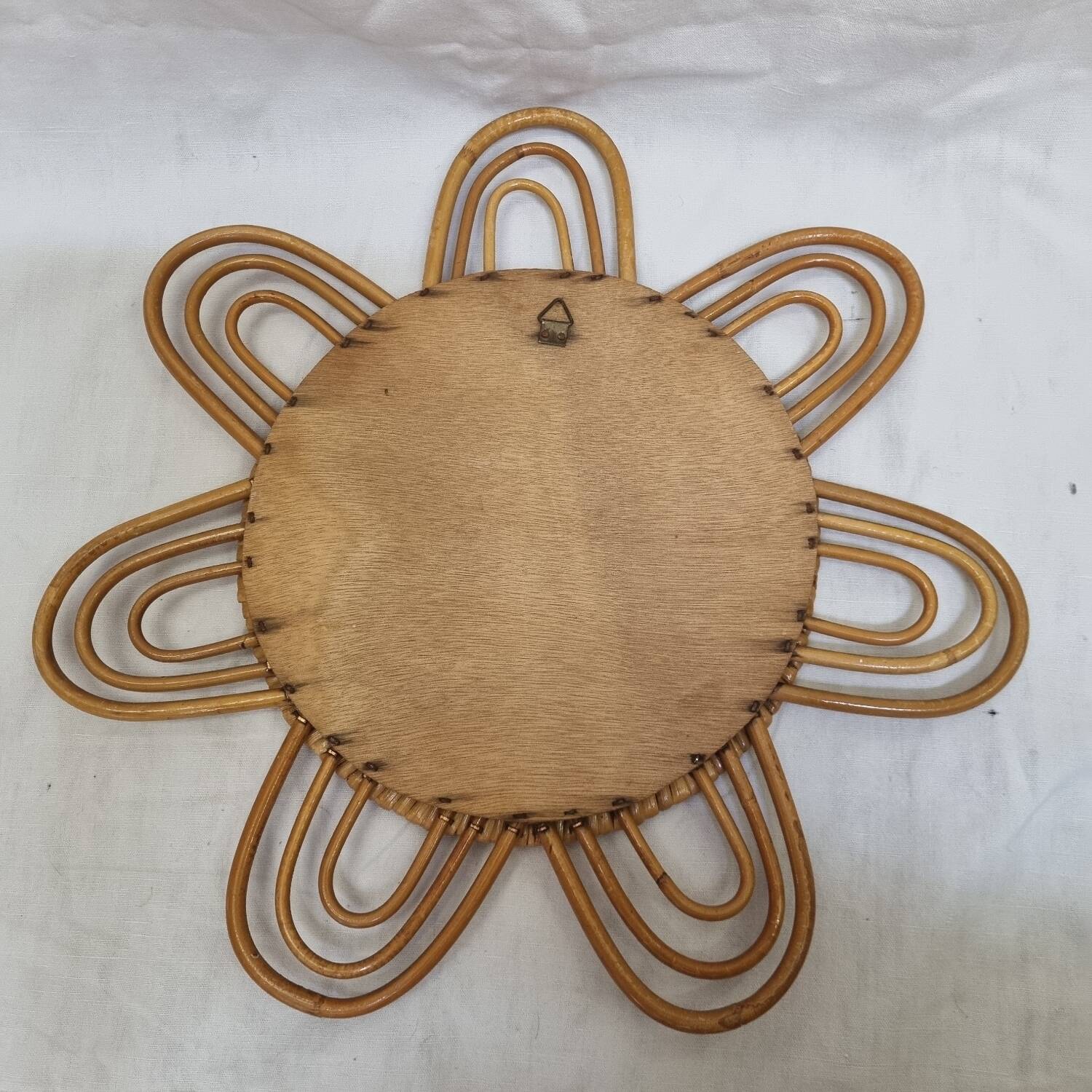 Rattan sunburst mirror from 1970