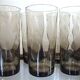 Set of 8 vintage shaded brown glasses