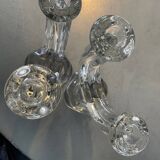 Paire de chandeliers Cristal de Vannes, collection « Le Chatel »