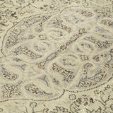 Handmade Distressed Oriental Beige Carpet 170 cm x 276 cm - 38988