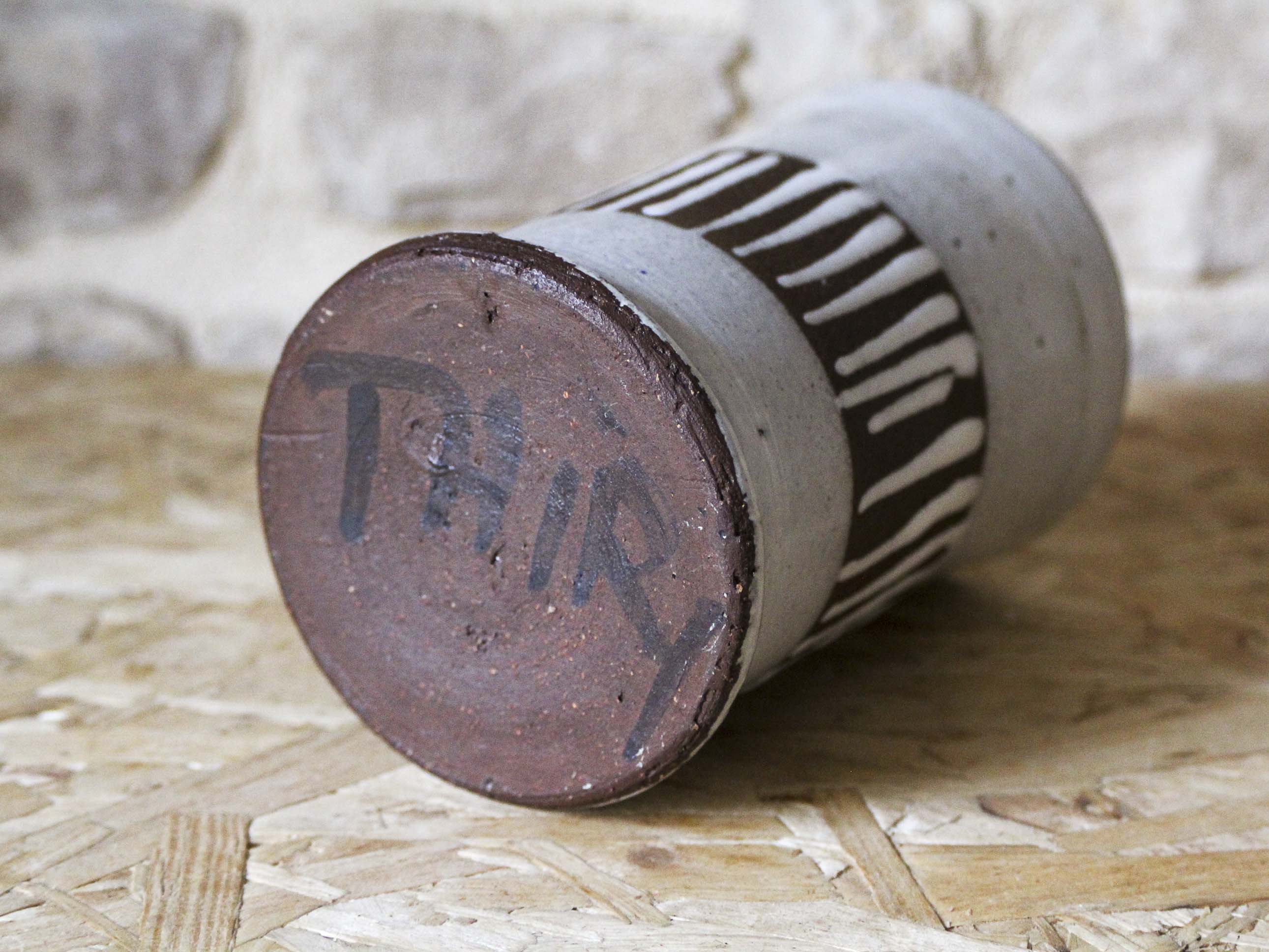 Vase rouleau en grès émaillé Albert Thiry