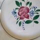 6 Digoin Hand-Painted Flower Plates