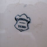4 dessert plates in iron earth from Longwy