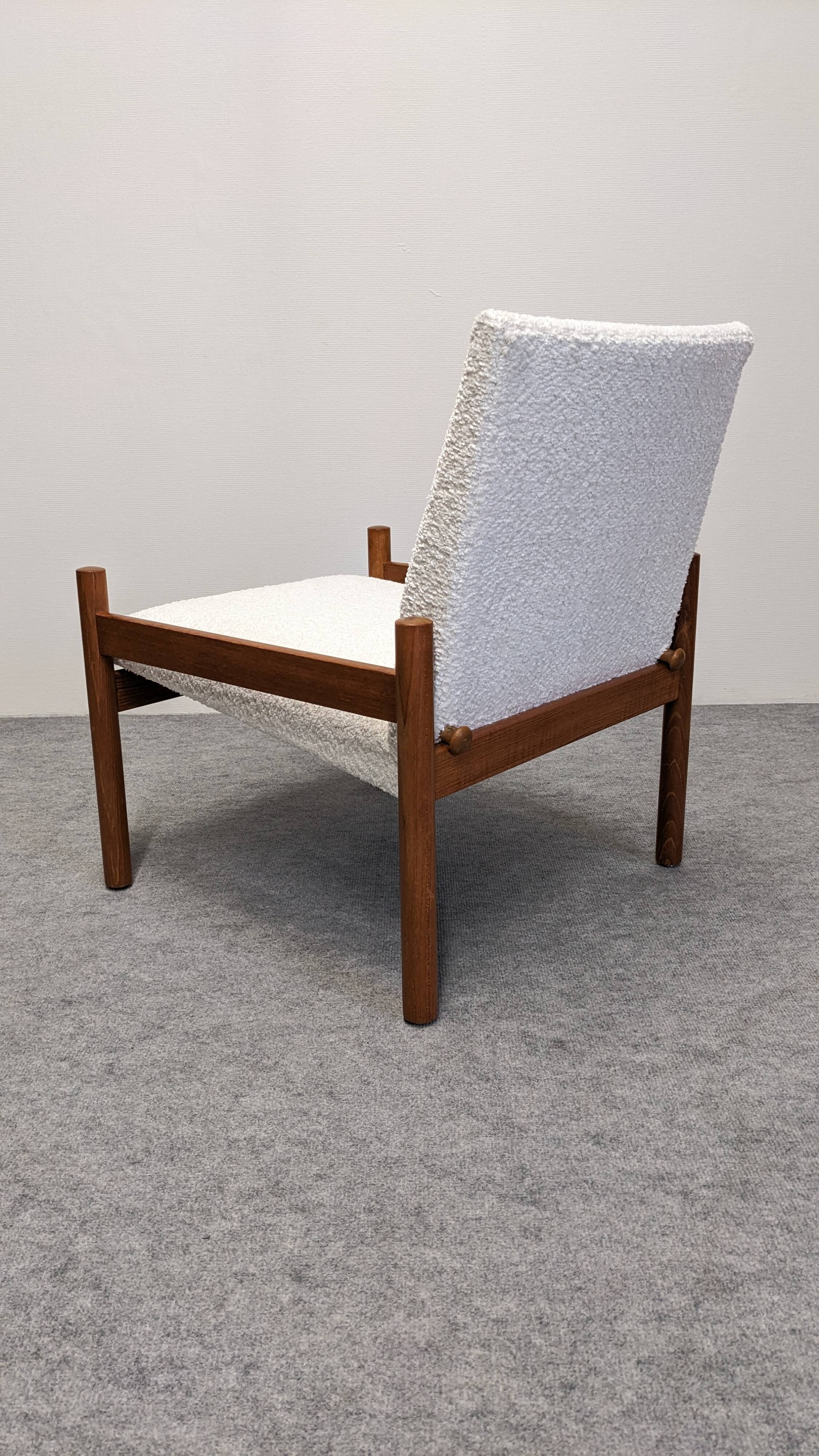 Scandinavian modernist rocking chair in teak, Denmark 1960.