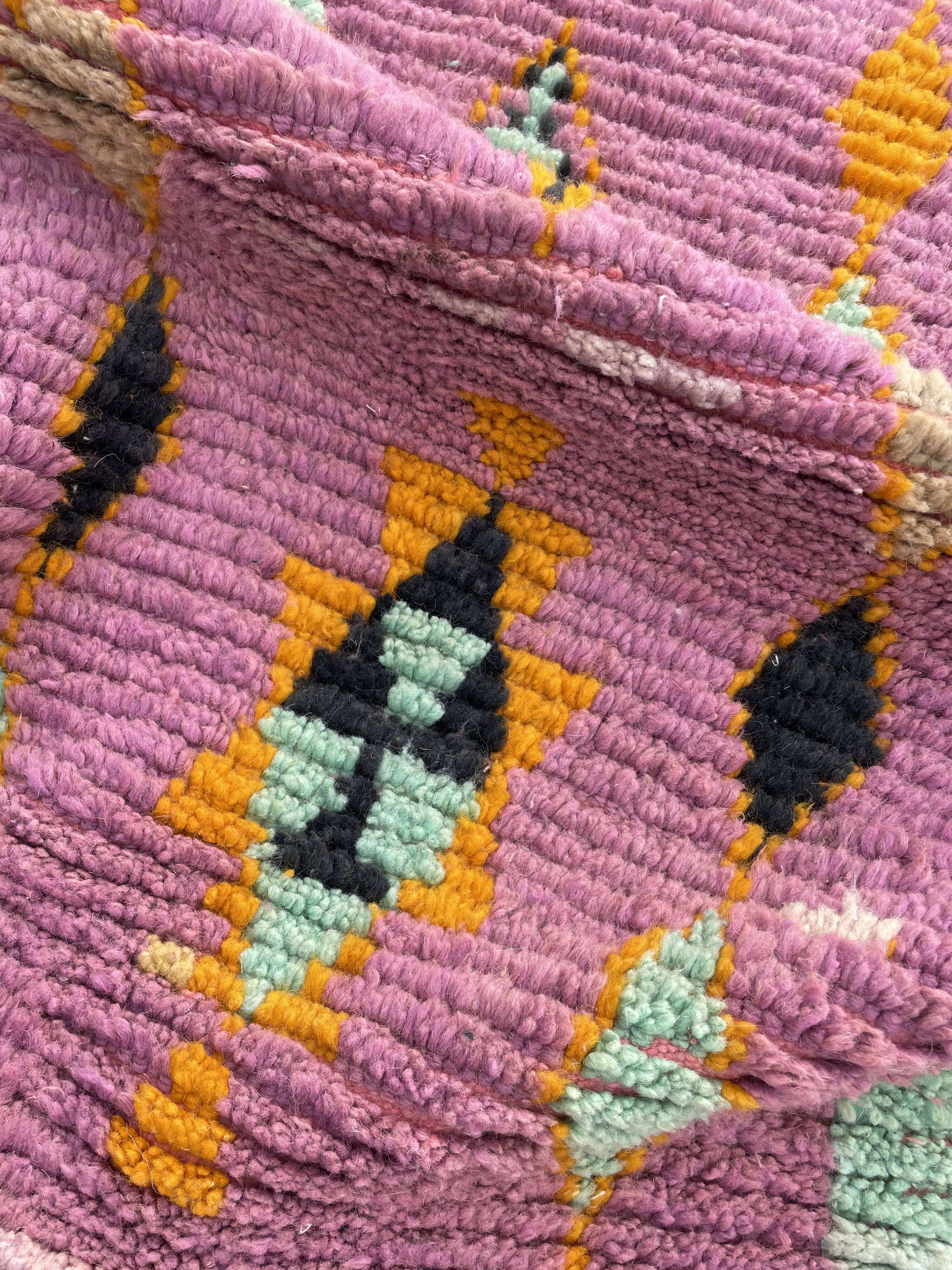 Long carpet corridor Berbere Boujad wool