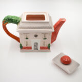 Fitz and Floyd teapot, sugar bowl and milk jar set