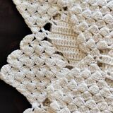 White cotton bedspread, crochet bedspread