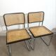 Pair of Cesca chairs B32 Marcel Breuer made in Italy