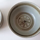 Set of 2 ramekins Bowls / cups in glazed ceramic Signed Blanot
