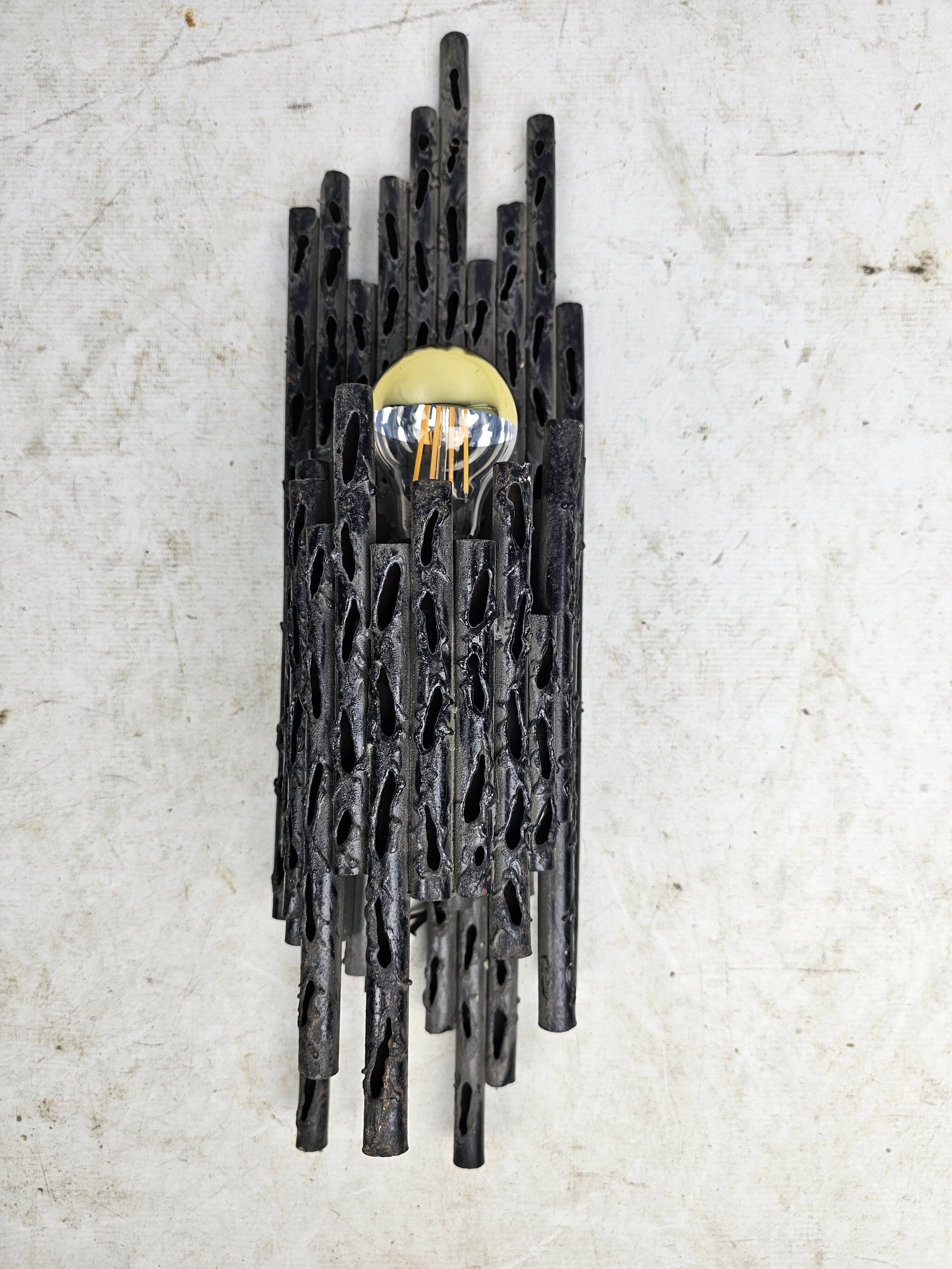 3 appliques Fantoni design italien brutaliste