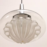 Vintage glass hanging lamp by Peill & Putzler, 1960