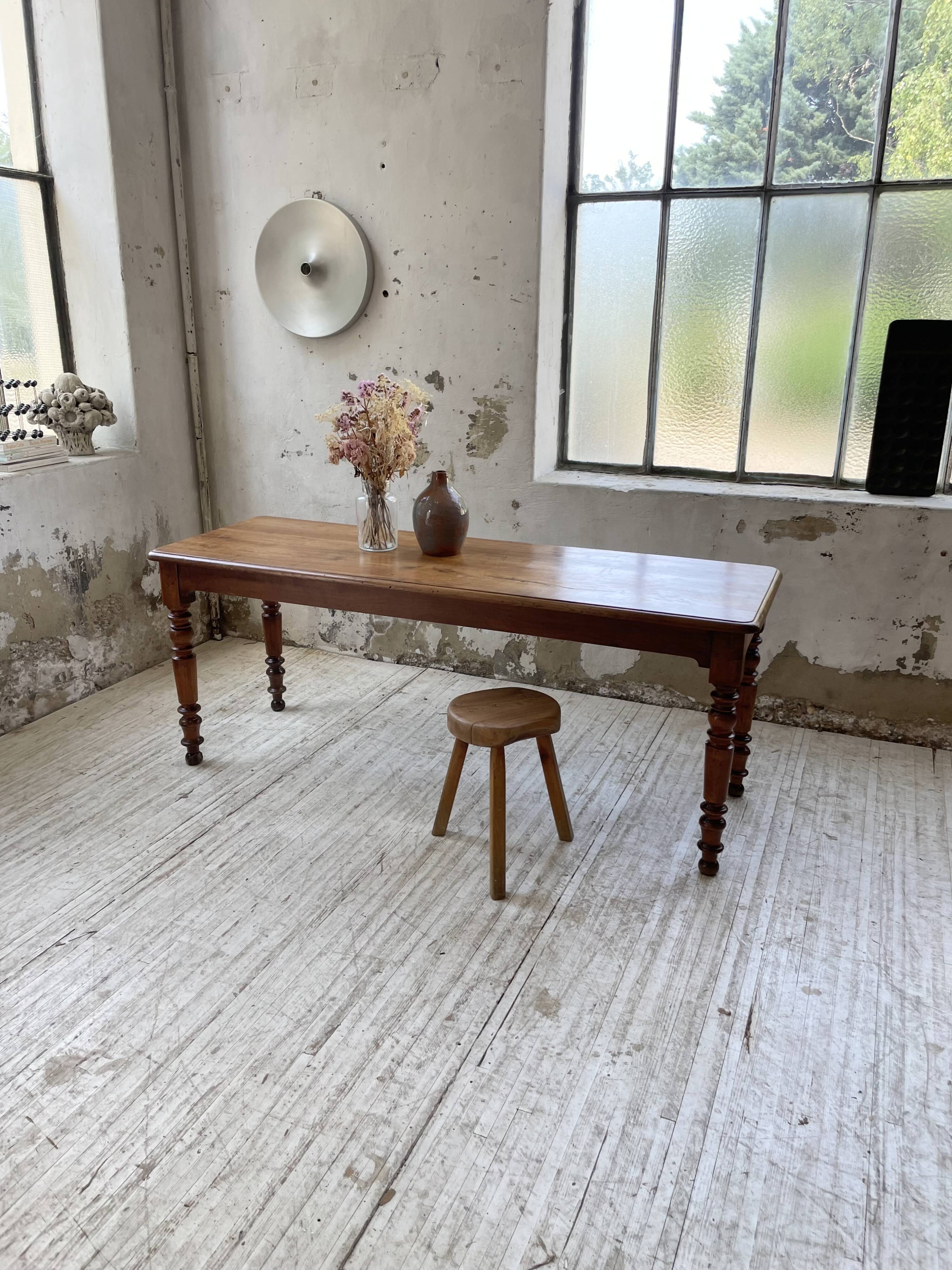 Walnut farm table 185 cm