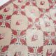4x8 Star Pattern Burgundy Turkish Vintage Rug, 140x237Cm