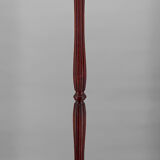 Lampadaire Art Deco en bois sculpté et opaline, France, circa 1925