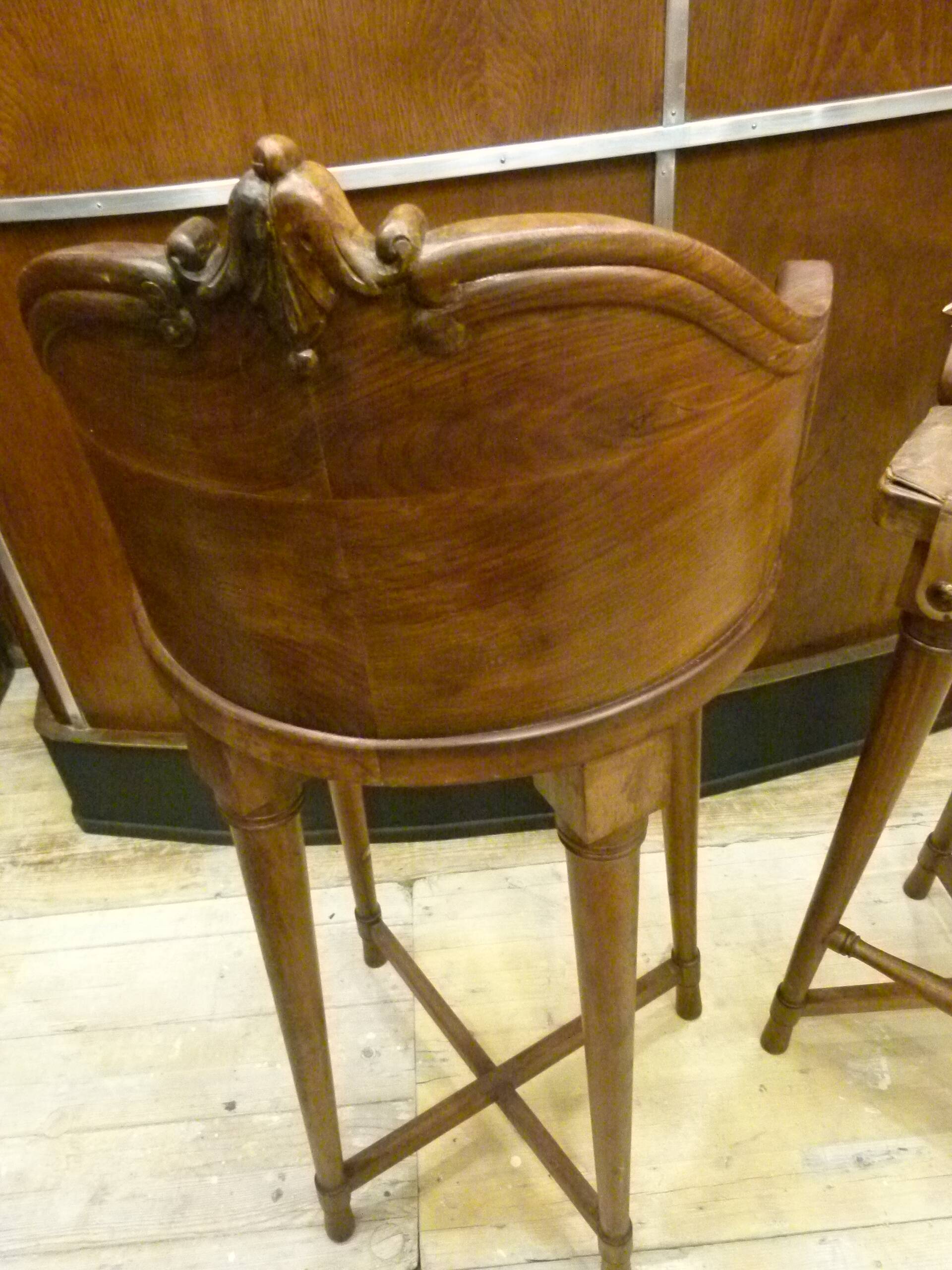 Pair of Gaudí-style stools