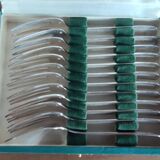 12 old silver-plated oyster forks