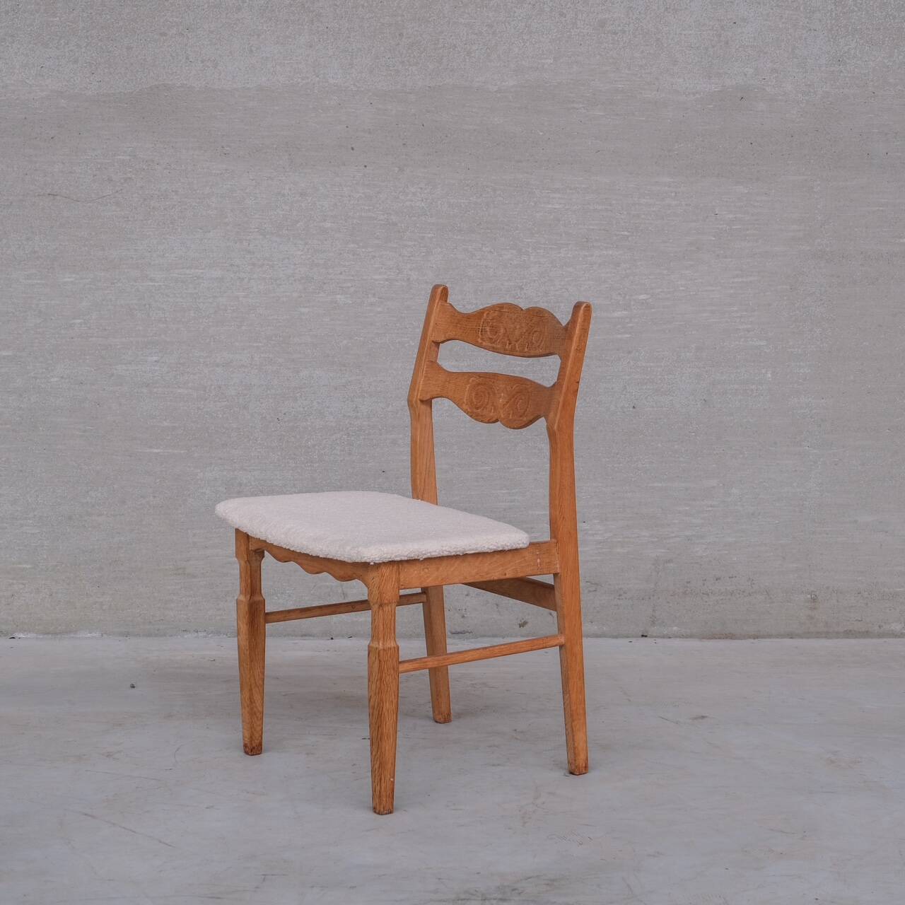 Set of 8 Oak Mid-Century Danish Dining Chairs attr. to Henning Kjaernulf