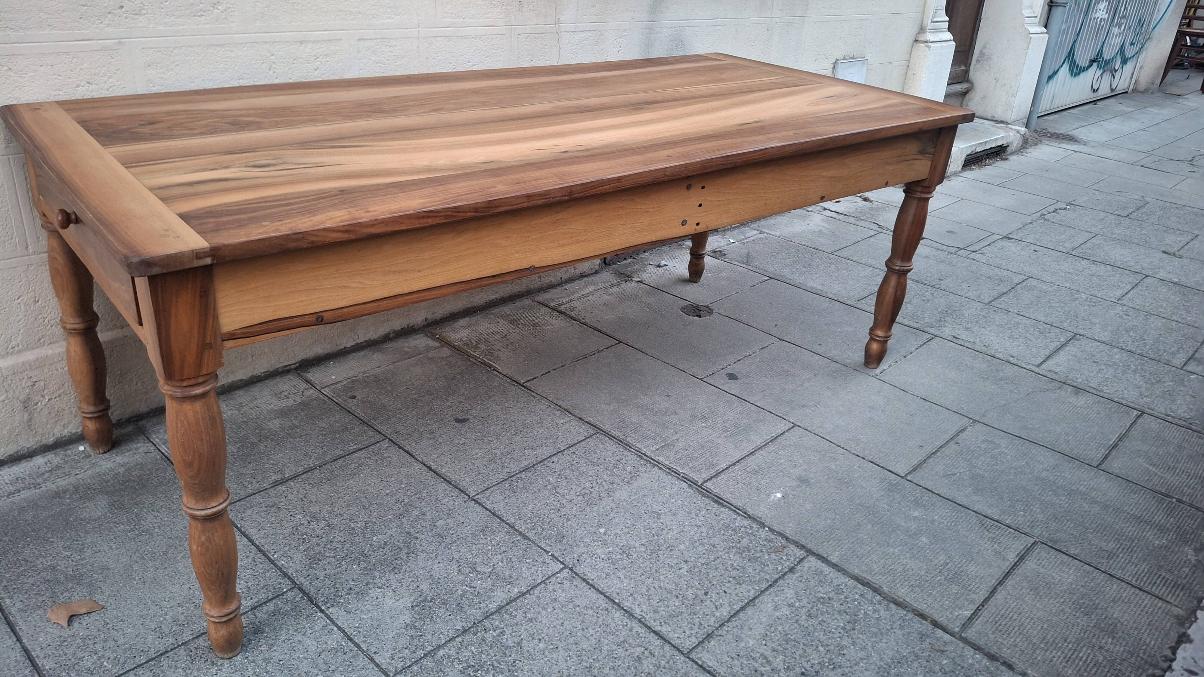 Walnut farmhouse table