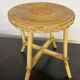 Small vintage rattan side table