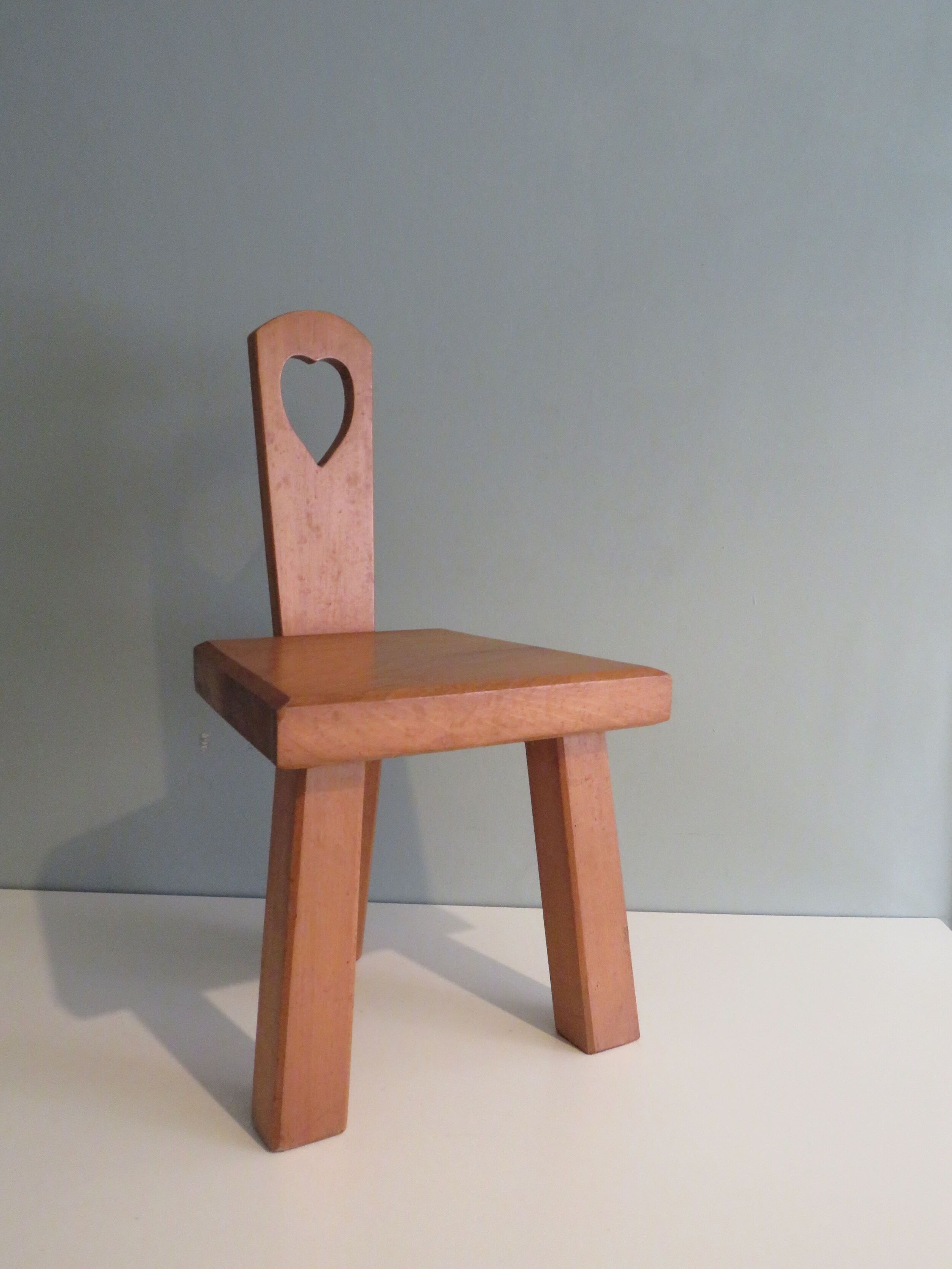 Low stool with backrest Belgium 1970s