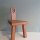 Low stool with backrest Belgium 1970s