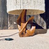 Artisanal brutalist lamp 70's