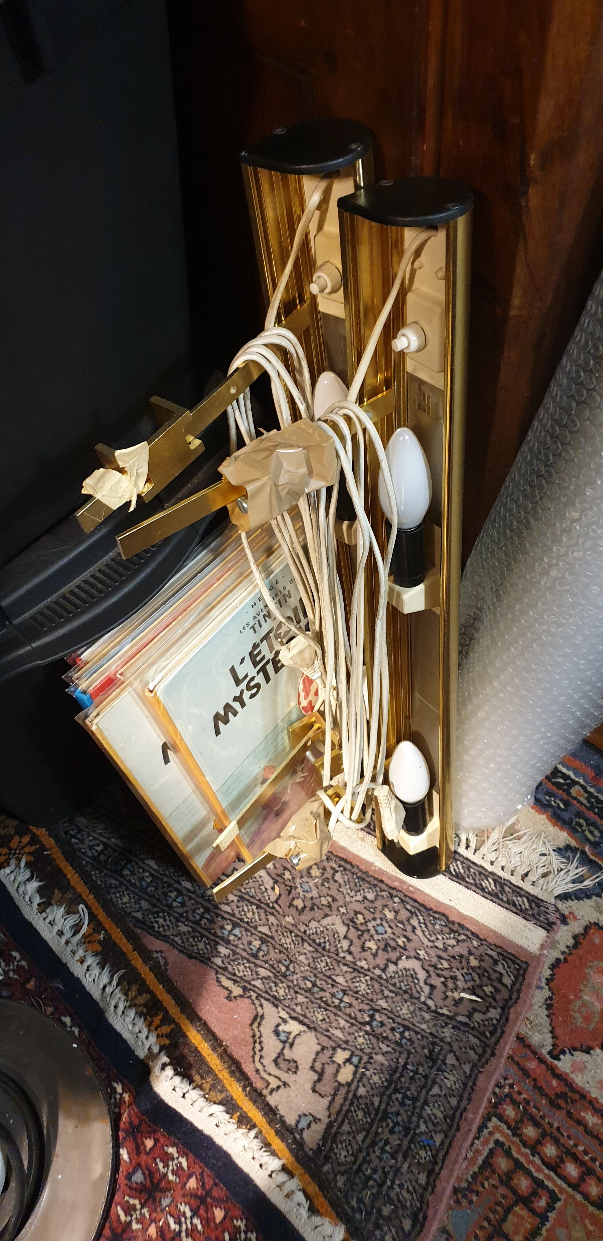 Paire d'appliques vintage pour tableaux