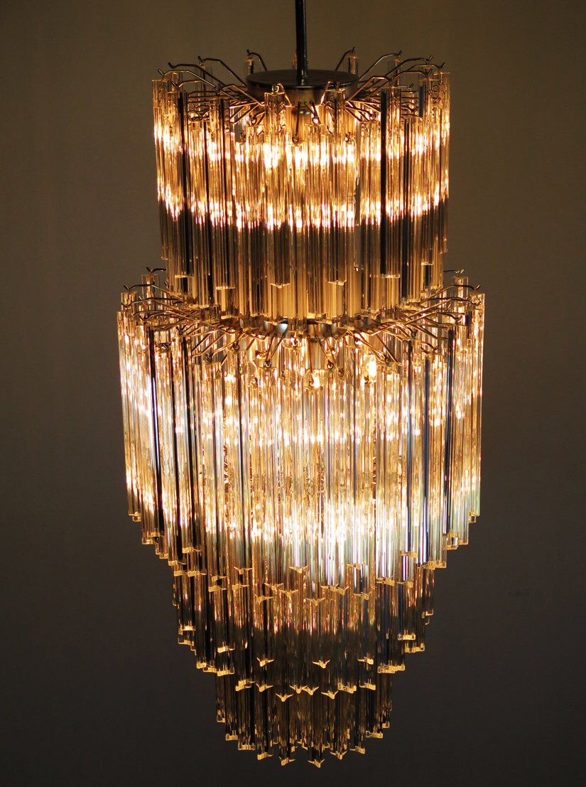 Vintage Italian chandelier in Murano glass (70s)