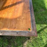 Large industrial table in wood and metal