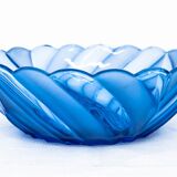 Saladier en verre bleu