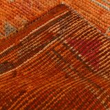 3x10 Burnt Orange Turkish Handmade Wool Runner Rug, 85x318 Cm