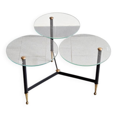 Table basse présentoir de magasin vintage 1950