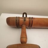 Varnished bamboo coat rack