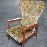 Chair wing chair flower Scandinavian styl Ib Kofod-Larsen for Carlo Gahrn