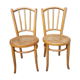 Pair of canned bistro chairs, J. Kohn early twentieth century.