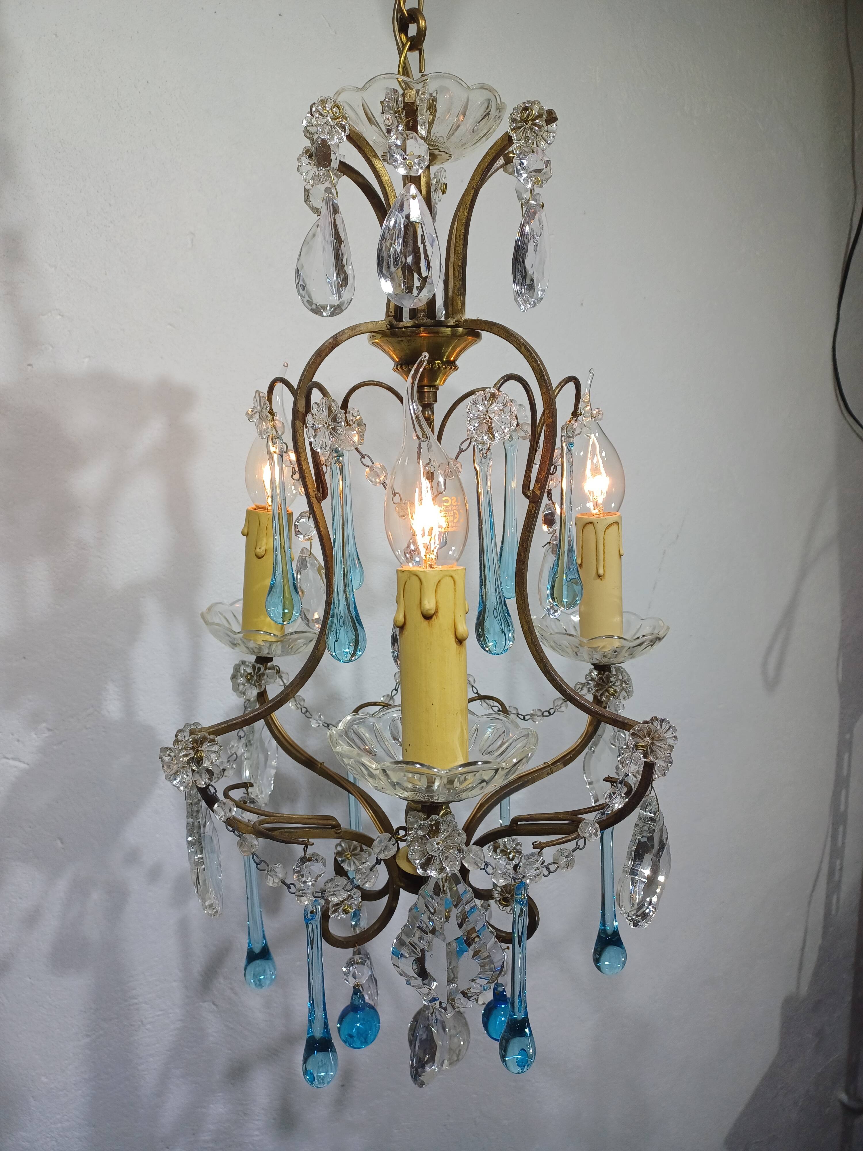 3-light cage chandelier