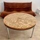 Old Italian design marble effect resin coffee table from the 70s