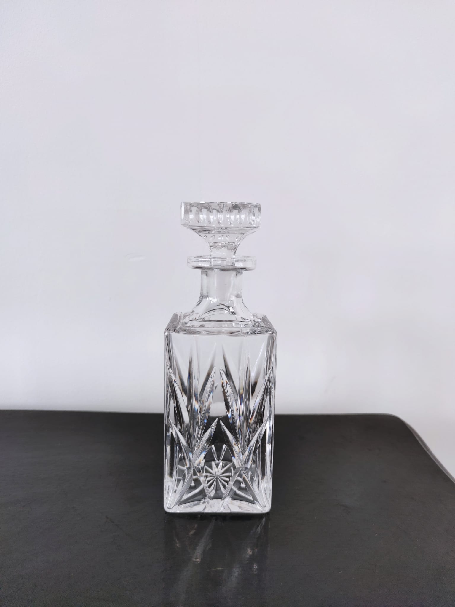 Cut glass whiskey decanter