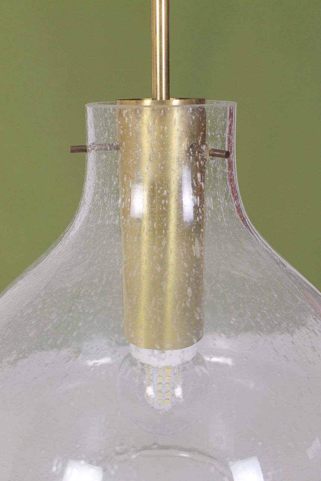 Midcentury Pendant Light by Glashütte Limburg Germany, 1970s