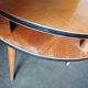 Side table, round work table in Scandinavian style, 1960.