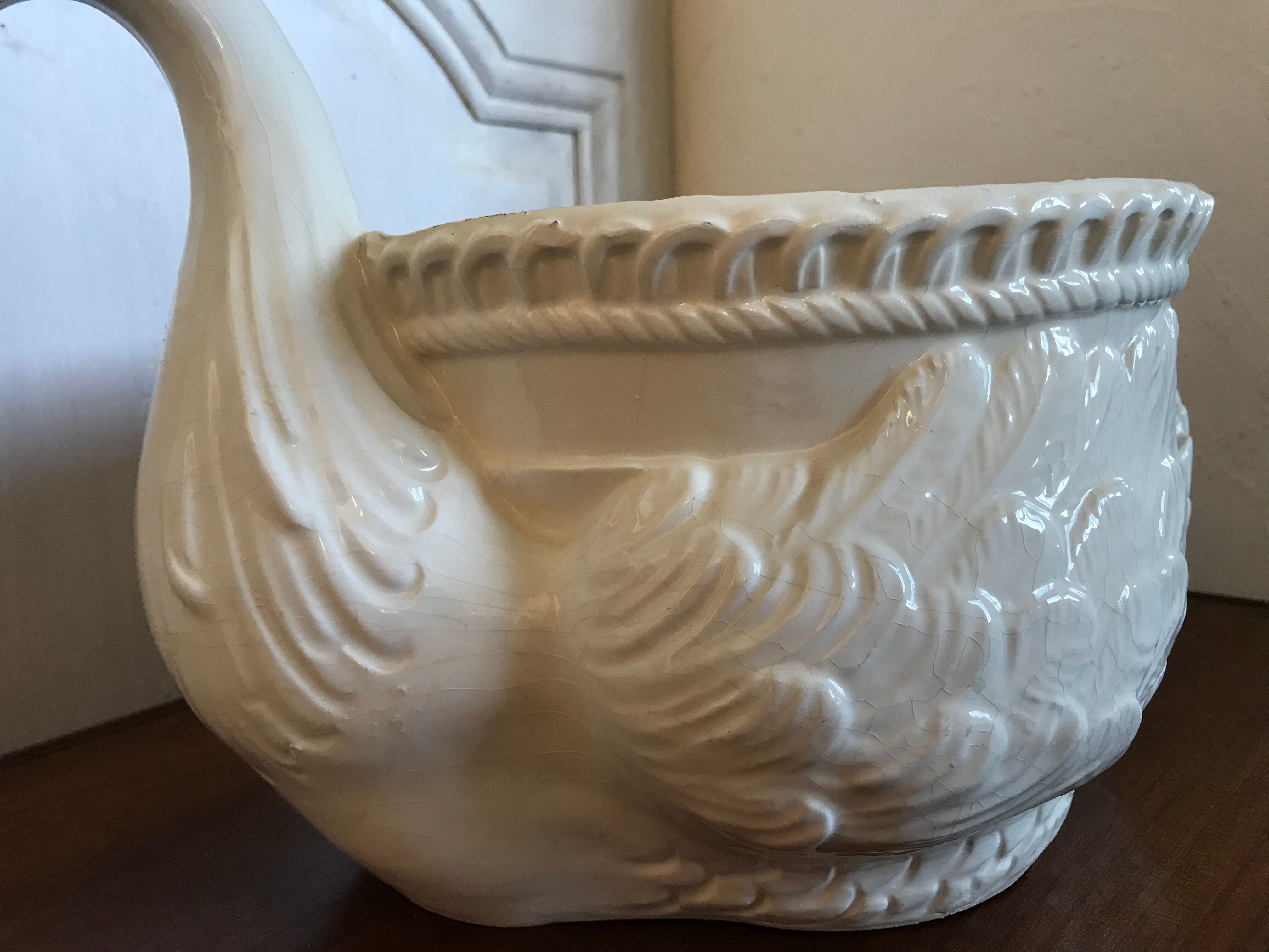 60s swan pot cover