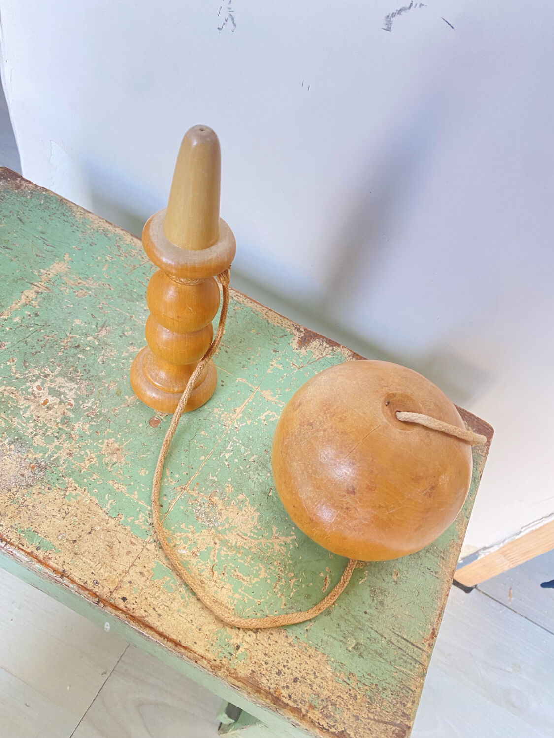 Antique cup-and-ball toy