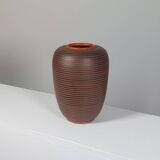 Ceramic vase decorated with vintage sgraffito by Rudi Stahl.